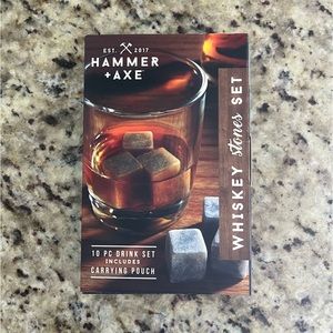 Hammer and axe whiskey stone set